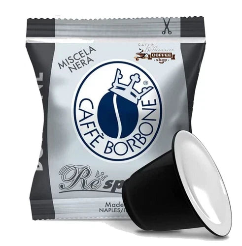 100 capsule caffè Nere Respresso Borbone compatibili NESPRESSO