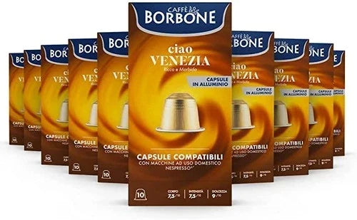 100 capsule caffè Borbone miscela ciao Venezia compatibili Nespresso